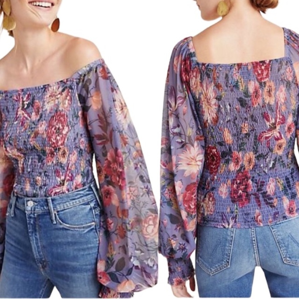 NWT Anthropologie | Smocked Bodice Blouse